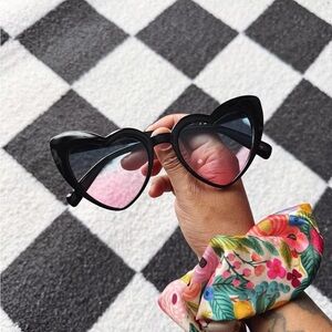 Heart-Shaped Black Sunglasses